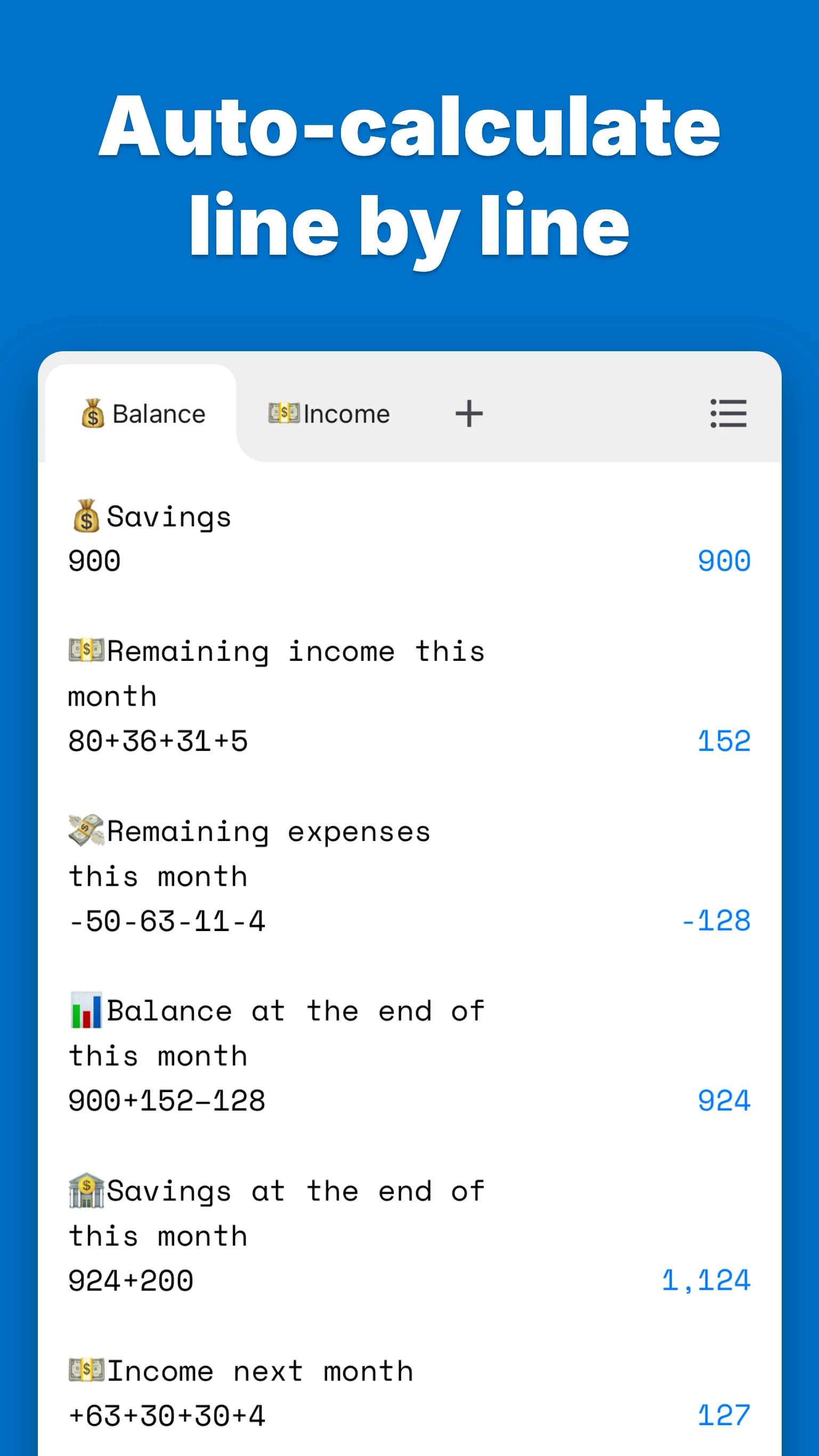 CalcNotes - Calculation memo screenshot