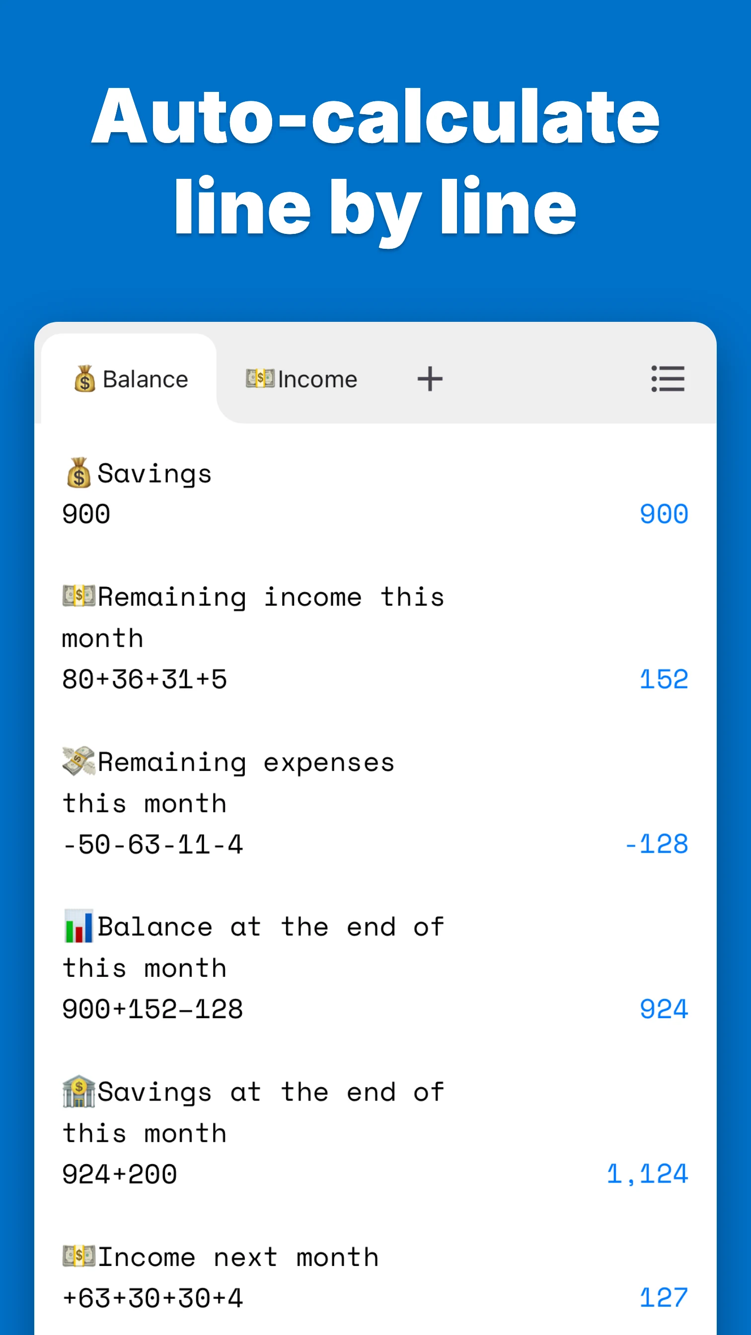 CalcNotes - Calculation memo screenshot